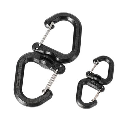 360 Degree Rotation Carabiner Keychain Carabiner Hook Multifunctional S Shape Carabiner Clip Keychain Belt Key Holder