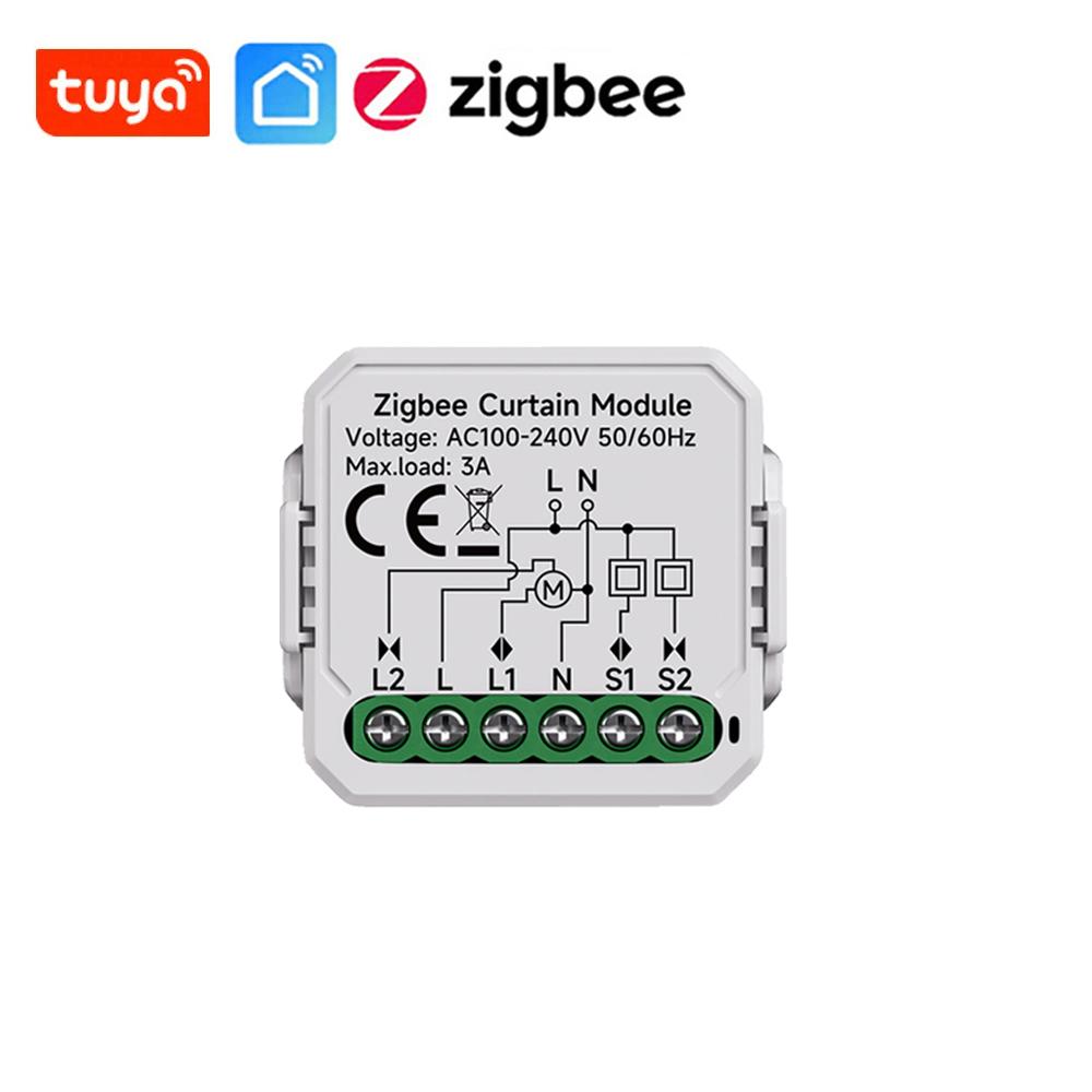 Tuya WiFi Zigbee Smart Curtain Switch Module Smart Life APP for Roller Blinds Shutter Electric Motor Work with Alexa Google Home