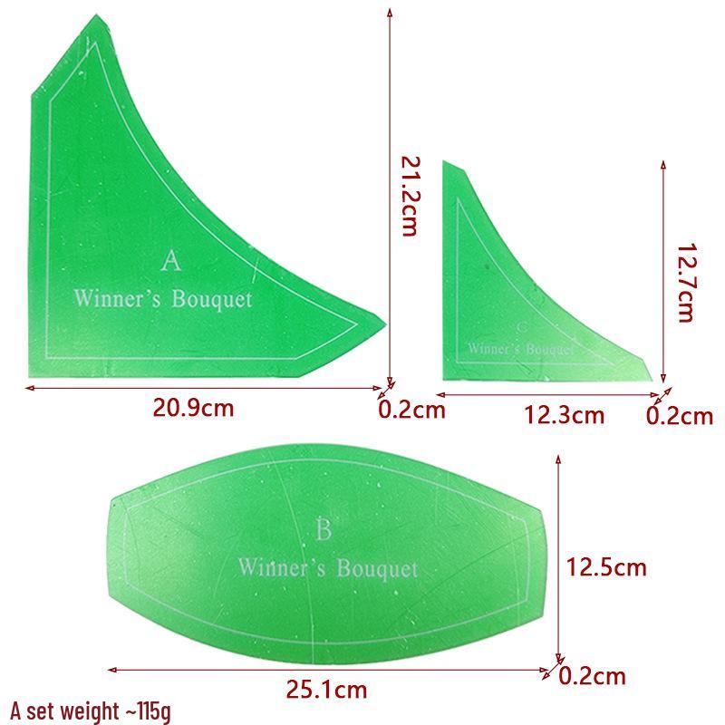 Acrylic Irregular 90° Sewing and Patchwork Ruler for Fabric Cutting