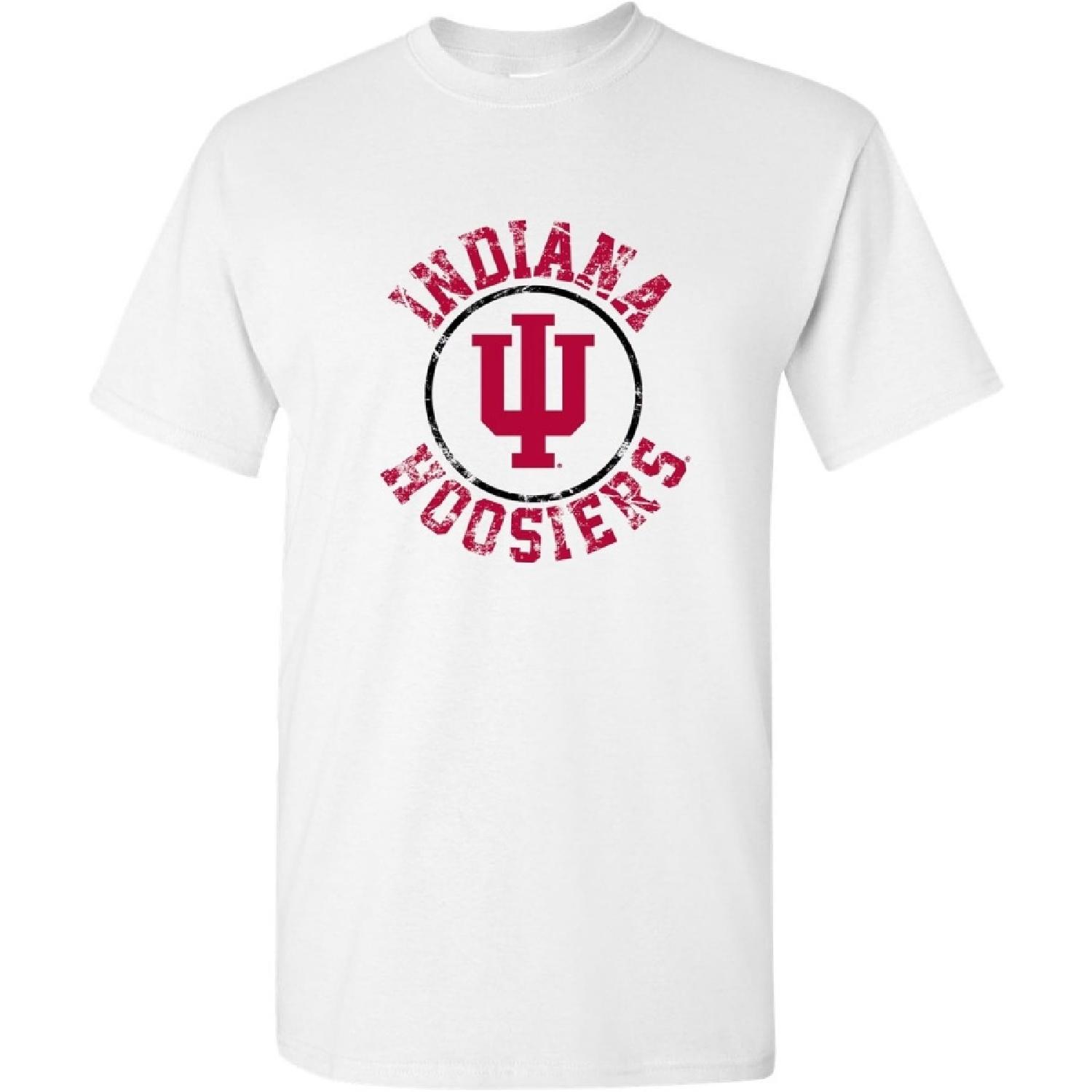 NCAA Distressed Circle Logo, Team Color T Shirt, College, University XXXXXL белый
