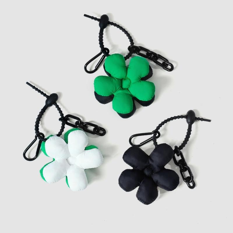 Modischer Schlüsselanhänger Schwarz Grün Partner Passende Tasche Anhänger Blume Zubehör Mann Freund Geschenk Niedliche Lanyard Schlüsselanhänger