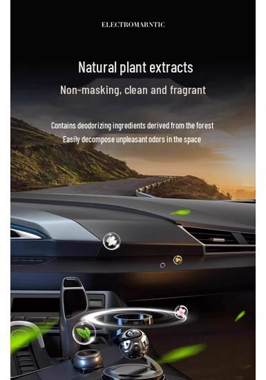 Rotating Solar Car Air Freshener & Deodorizer Ornament - Compatible with Various Models