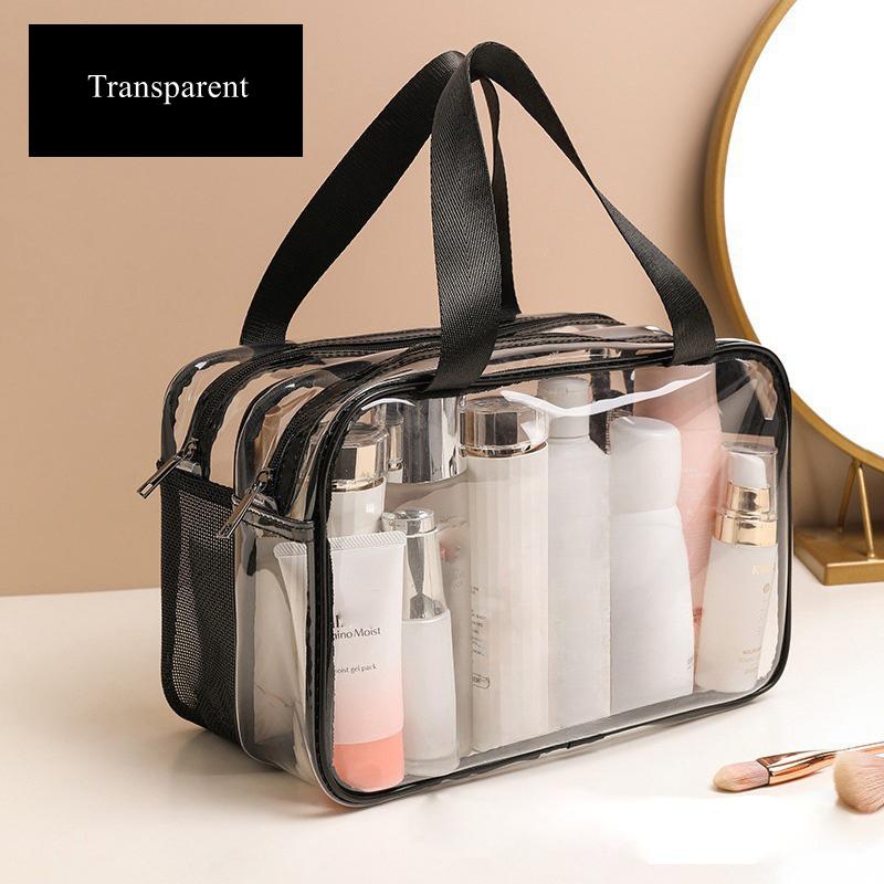 Neue Trocken-Nass-Trennung Waschtasche, Wasserdichte Transparente Tasche, Kosmetiktasche, Wesentlicher Organizer für Schwimm- und Fitness-Toilettenartikel