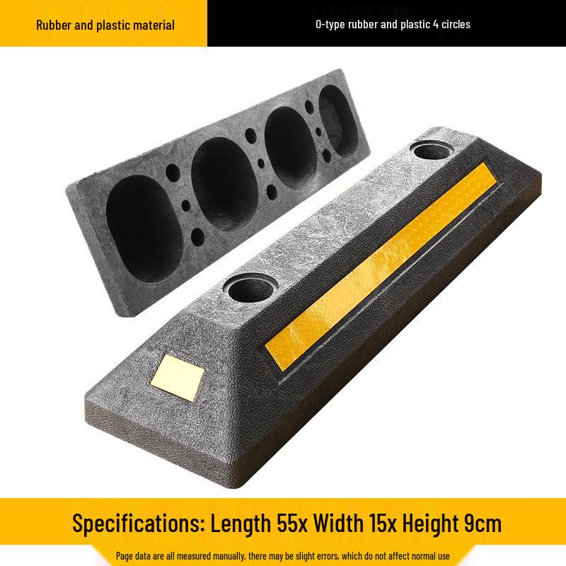 Rubber Parking Wheel Stopper: Anti-Collision PVC Wheel Limiter for Garages