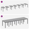 Garden Table Light Grey 350 x 100 x 74 cm Poly Rattan