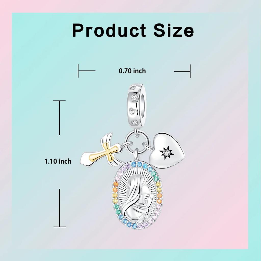 925 Silver Cross Charms Iron Throne Jesus Pendant Christian Necklace Beads Fit Bracelets Fine Jewelry DIY Gift