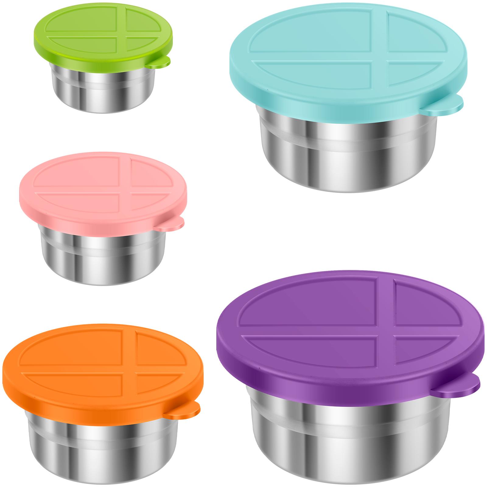 

5 шт./набор мисок для фруктового салата из нержавеющей стали, нескользящая миска для риса, контейнер для еды для приготовления пищи, выпечки, суповые миски, посуда, кухня