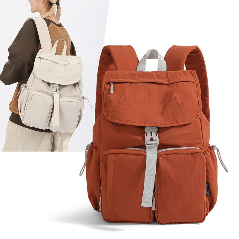 Student's Large Capacity Schoolbag Men's Color Contrast Backpack