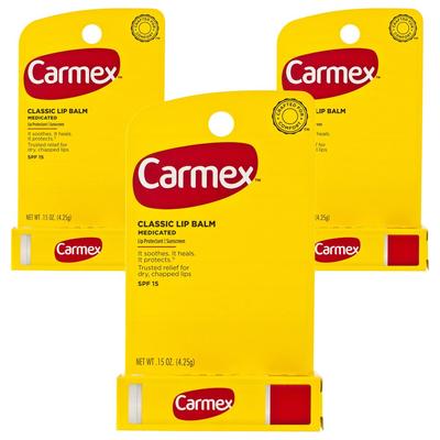 Klassischer Lippenbalsam Mediziniert, 4,25g, 3 Stück