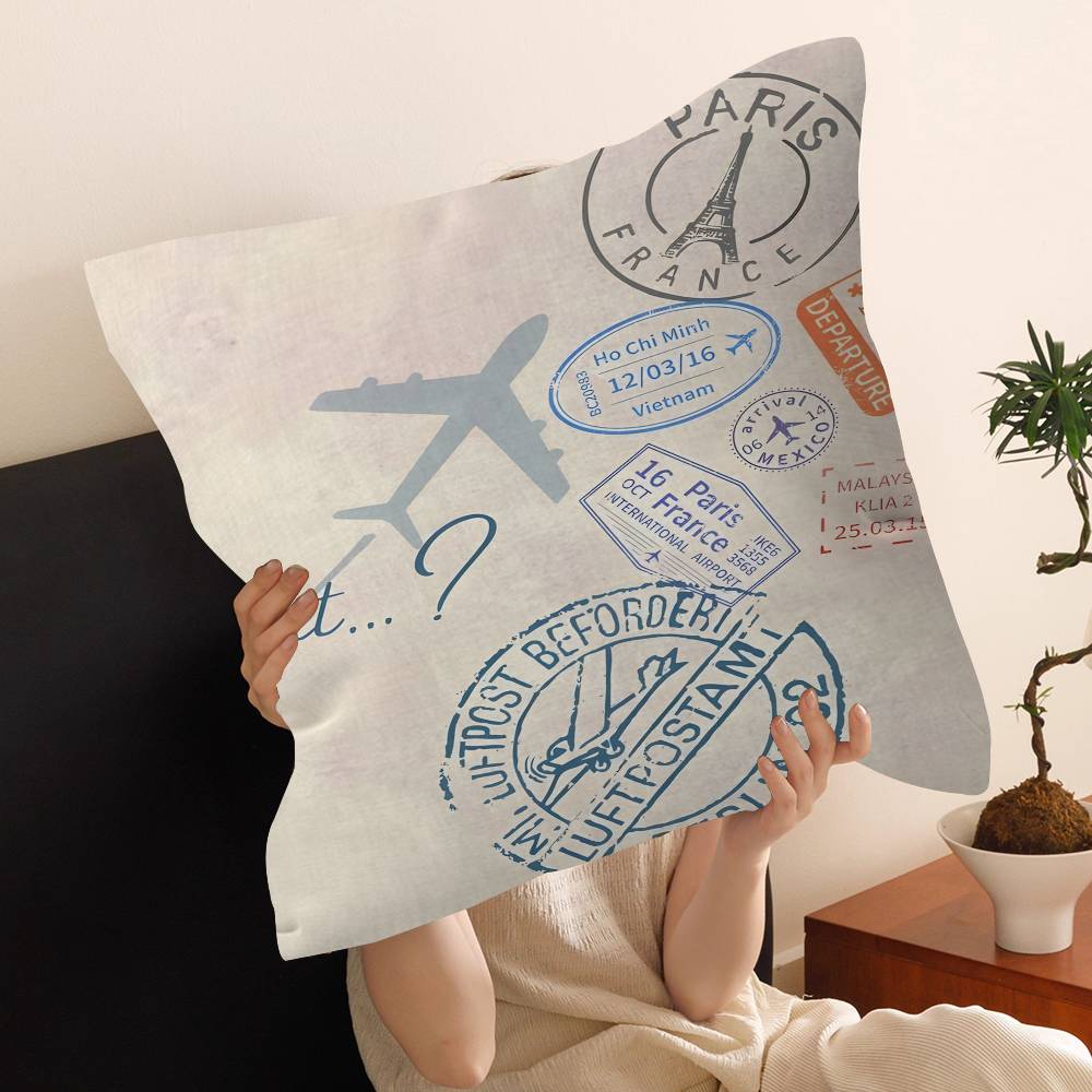 

Airplane Theme Stitch Lucky Dragon pillow cover sofa cushion cover home room decoration children gift 30x30 cm