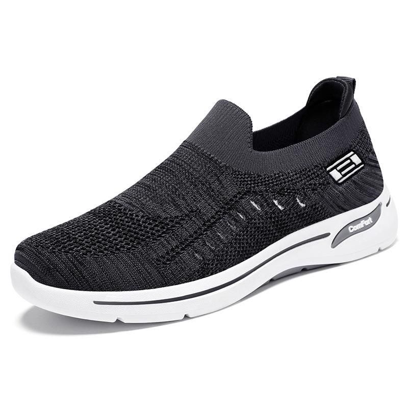 Shoes Men's Casual Shoes Versatile Men's Shoes Lazy One-pedal Single Shoes Flying Woven Old Beijing Cloth Shoes