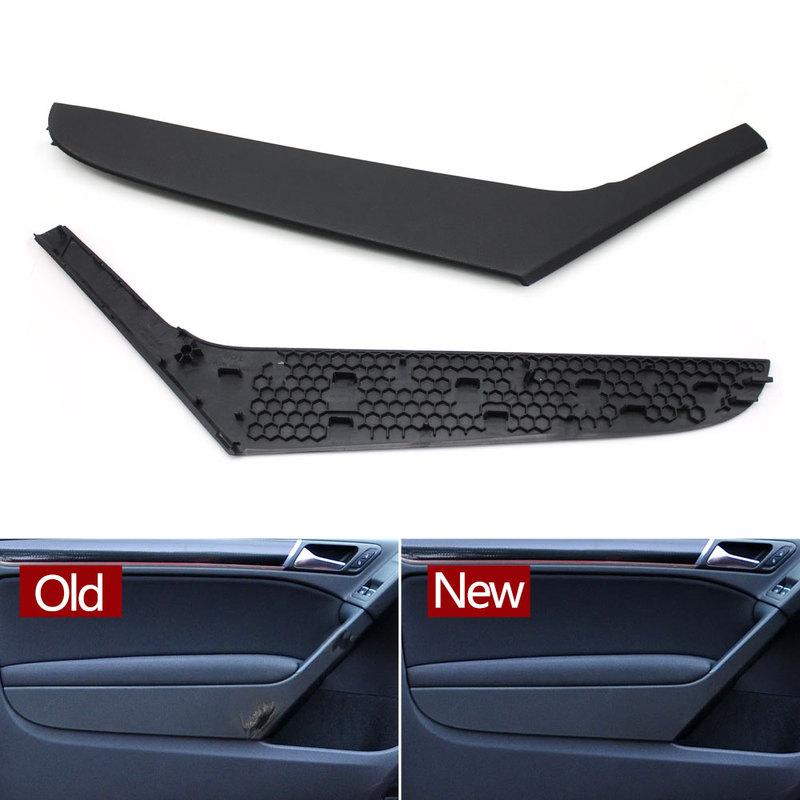 Interior do Carro Preto Puxador da Porta Esquerdo Direito Capa Externa Acabamento Para Volkswagen VW Golf 6 Duas Portas Station Wagon 2009-2013