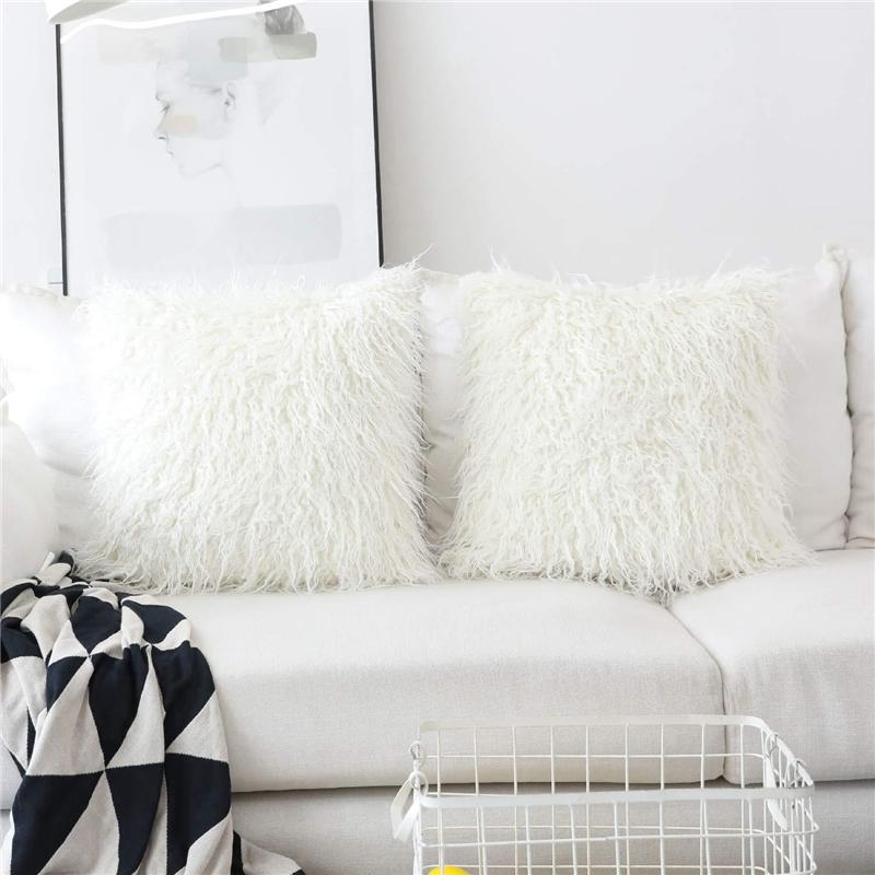 Simple Style Plush Pillow Case Ins Style Home Bedside Cushion Sofa Pillow Case Nordic Style Fashionable Cushion Pillow Case