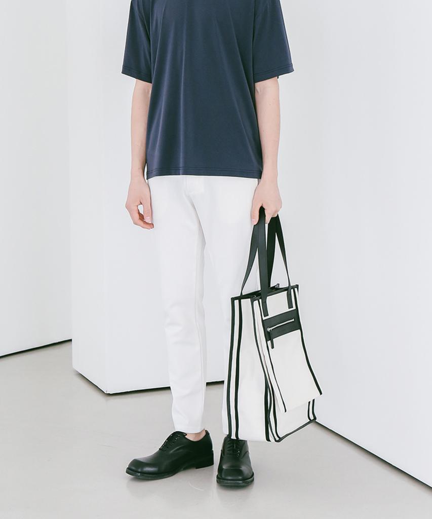 Sperone Cowhide Trimmed Canvas Tote Bag