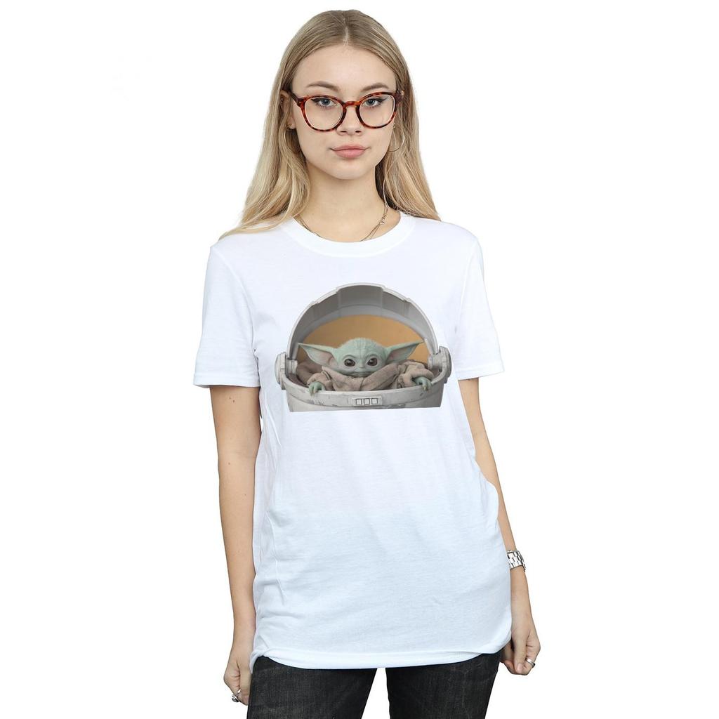STAR WARS Womens/Ladies The Mandalorian The Child Pod Cotton Boyfriend T-Shirt