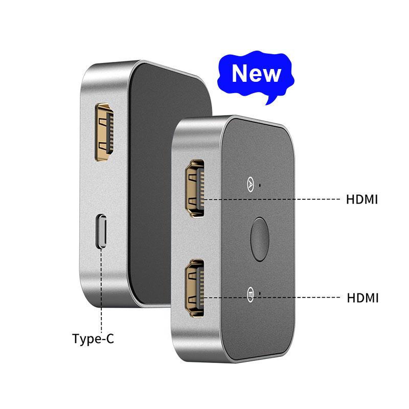 ULT-unite HDMI Bidirectional Switch 1 in 2 Out 8K 60hz 4K 8K 144Hz USB C Hubs Docking Station 2 in 1 Out HDMI Splitter Switch