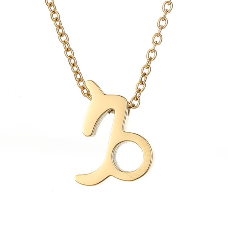 14K Gold-Plated Zodiac Pendant Necklace - Hot Selling Stainless Steel Women's Necklace