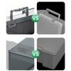 Clear Plastic Tool Box With Handle And Multiple Dividers Clear Parts Organizers For Industrial Parts And DIY Projects