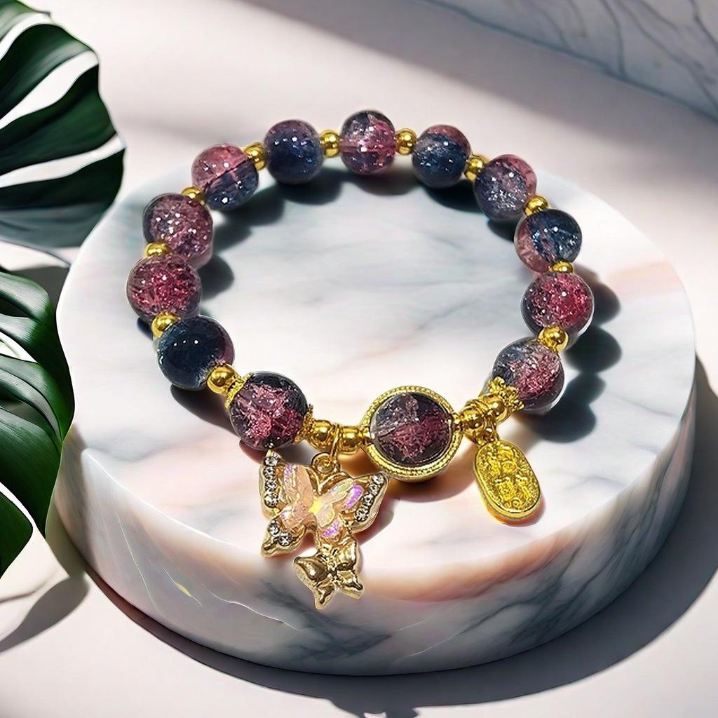 Daisy Popcorn Beaded Bracelet: Elegant Women's Hand Jewelry