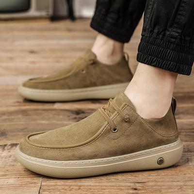 Fashion Handmade Casual Leather Mens Business Shoes Autumn Design Flat Designer Shoes Outdoor Antiskid Minimalist Driving Shoes