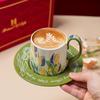 French-Inspired Tulip Tea & Coffee Ceramic Cup and Saucer Gift Set