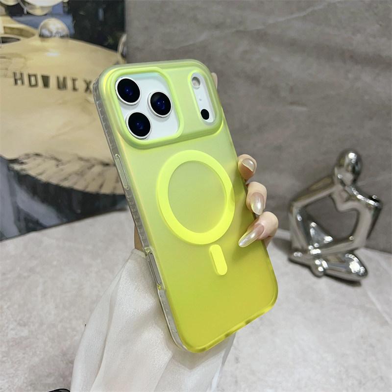 Aurora Gradient Magnetische Hülle für iPhone 17 Pro Max 15 14 13 12 16 Pro Max Plus 17 Air Magnetische Zweifarbige Abdeckung