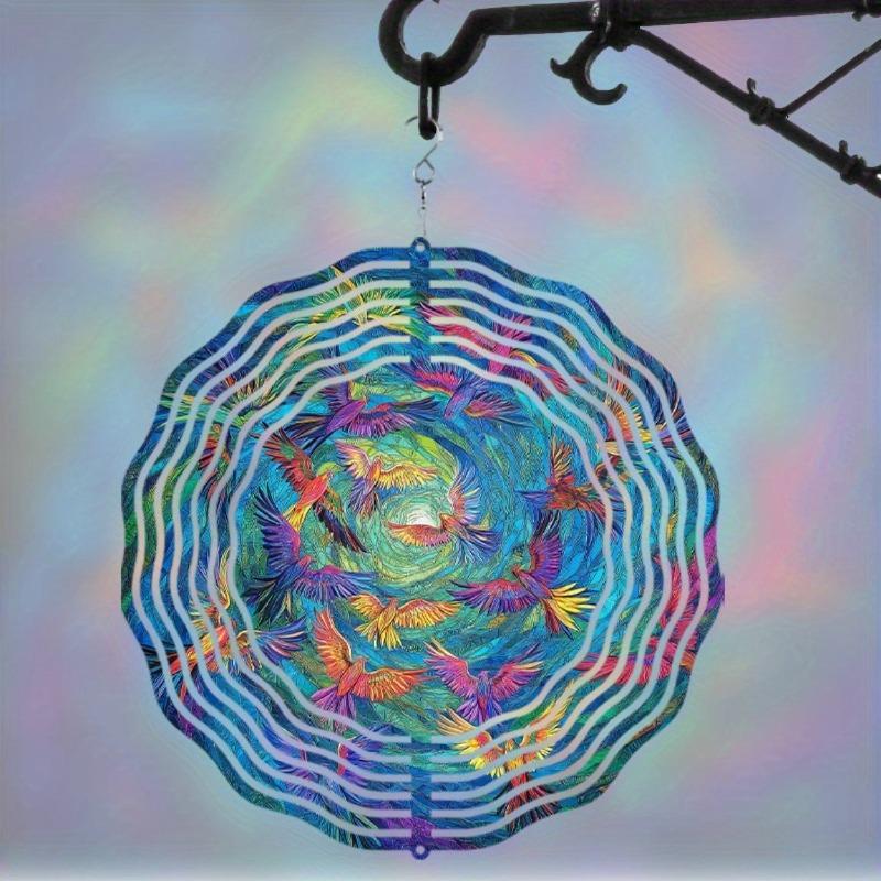 10 Inch Hanging Wind Spinner with 360 Degree Hook for Balcony Garden Decor Spring Summer Outdoor DecorationMetal Wind Chimes for Home Decor