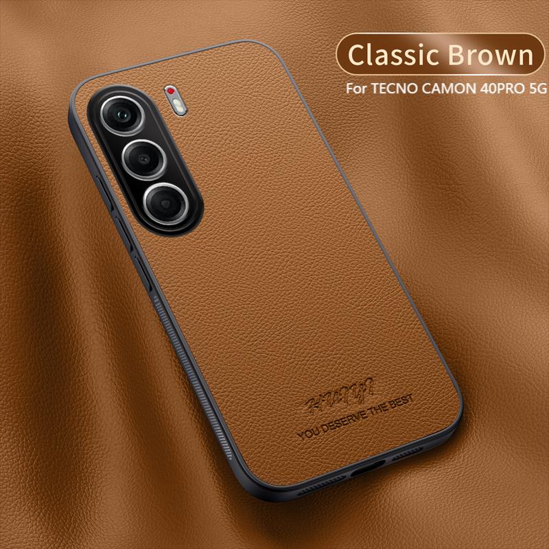 Luxury Business Leather Soft Frame Magnetic Cover For Infinix Tecno Camon 40 Pro Camon40Pro 5G Phone Cases Capa