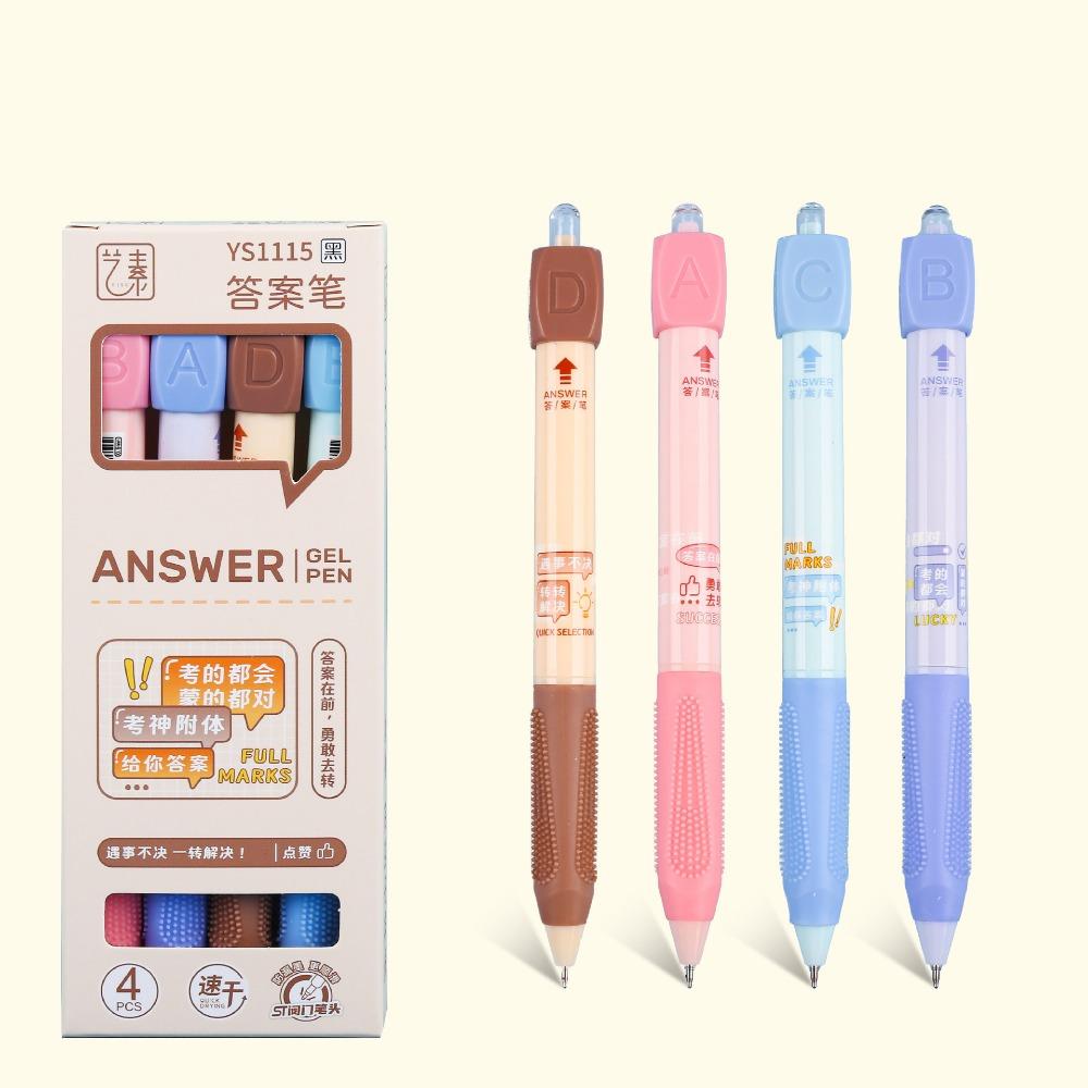 

4 шт. Нажимная вращающаяся ручка для ответов, Варианты ужина, Шариковая гелевая ручка, Вращающаяся ручка для выбора, Для студентов Style 3