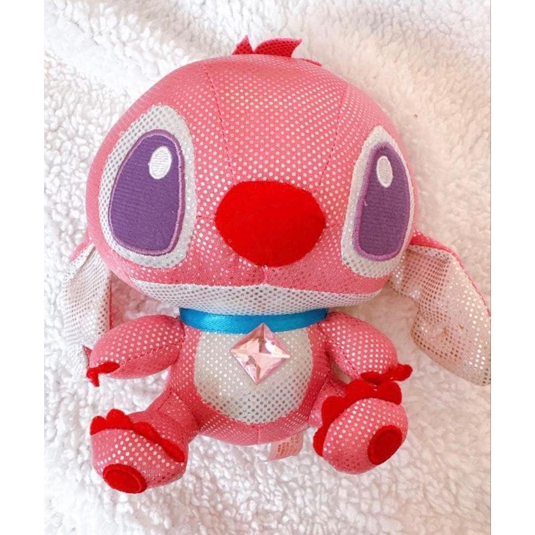 [Good Condition] Disney Stitch Plush Toy Pink Glitter