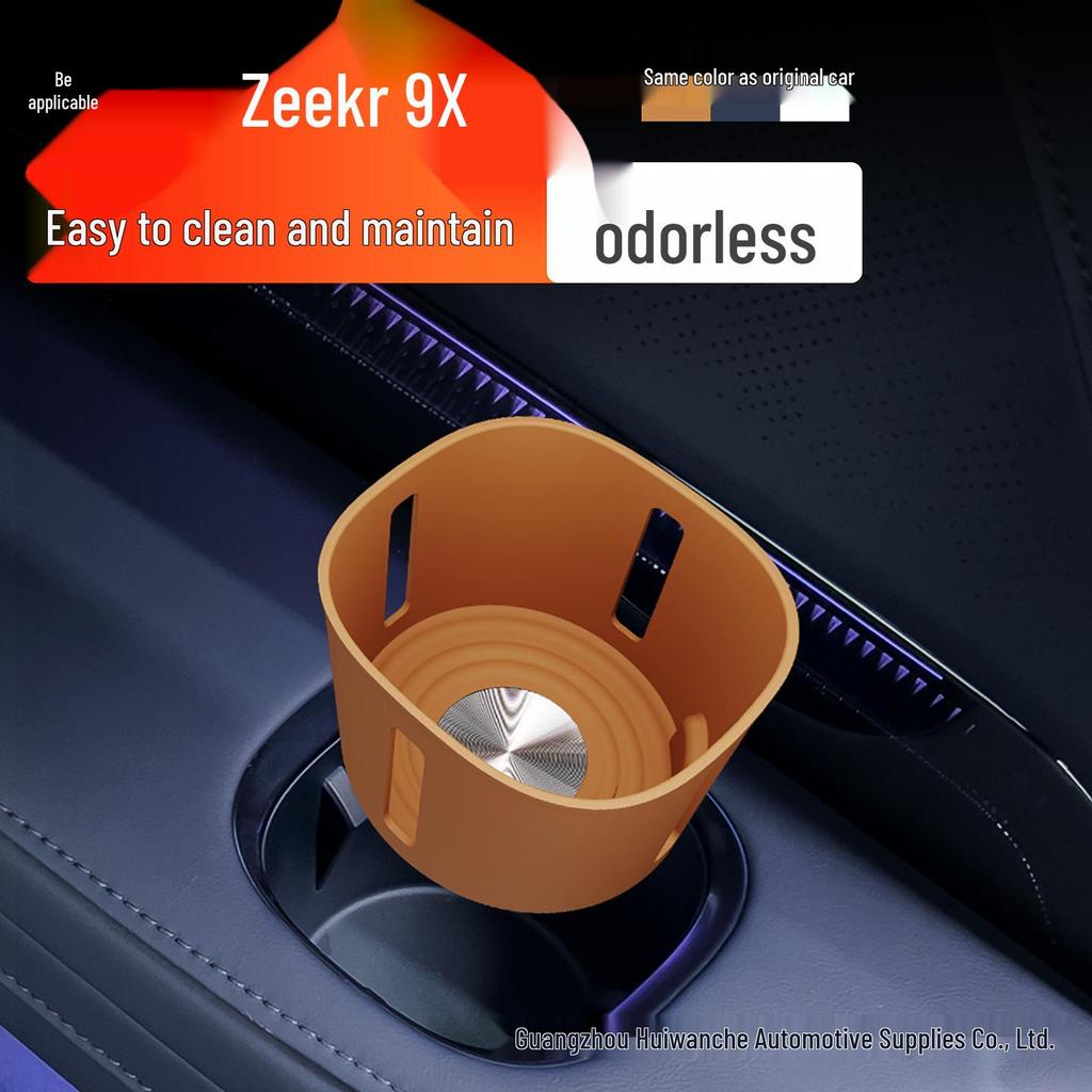 Zeekr 9X Three-Row Silicone Water Cup Holder: Anti-Scratch, Anti-Slip Rear Protection Accessory