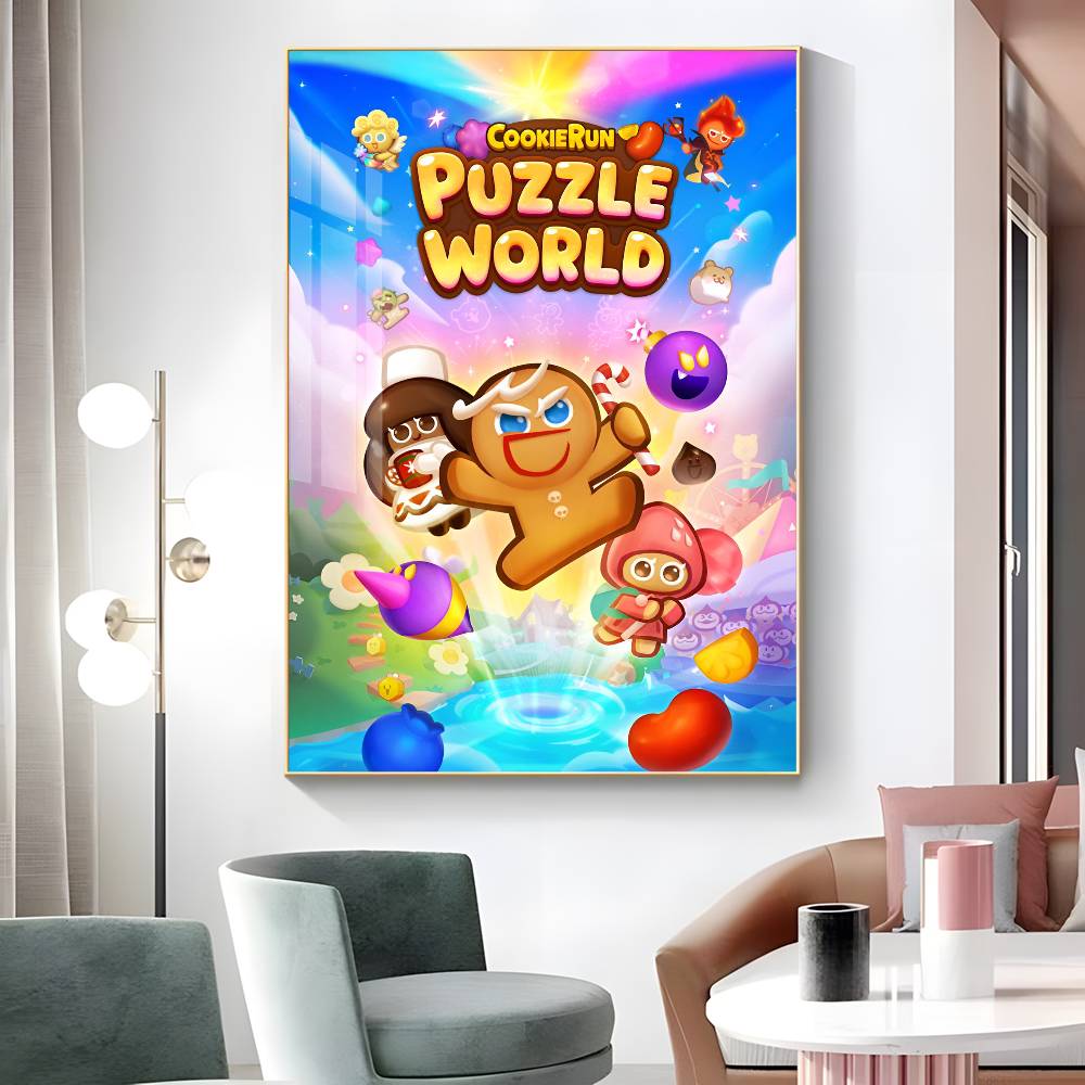 1pc Game C-Cookie R-Run K-Kingdom Poster Sticker Print Waterproof Wall Art For Living Room Bedroom Home Decor