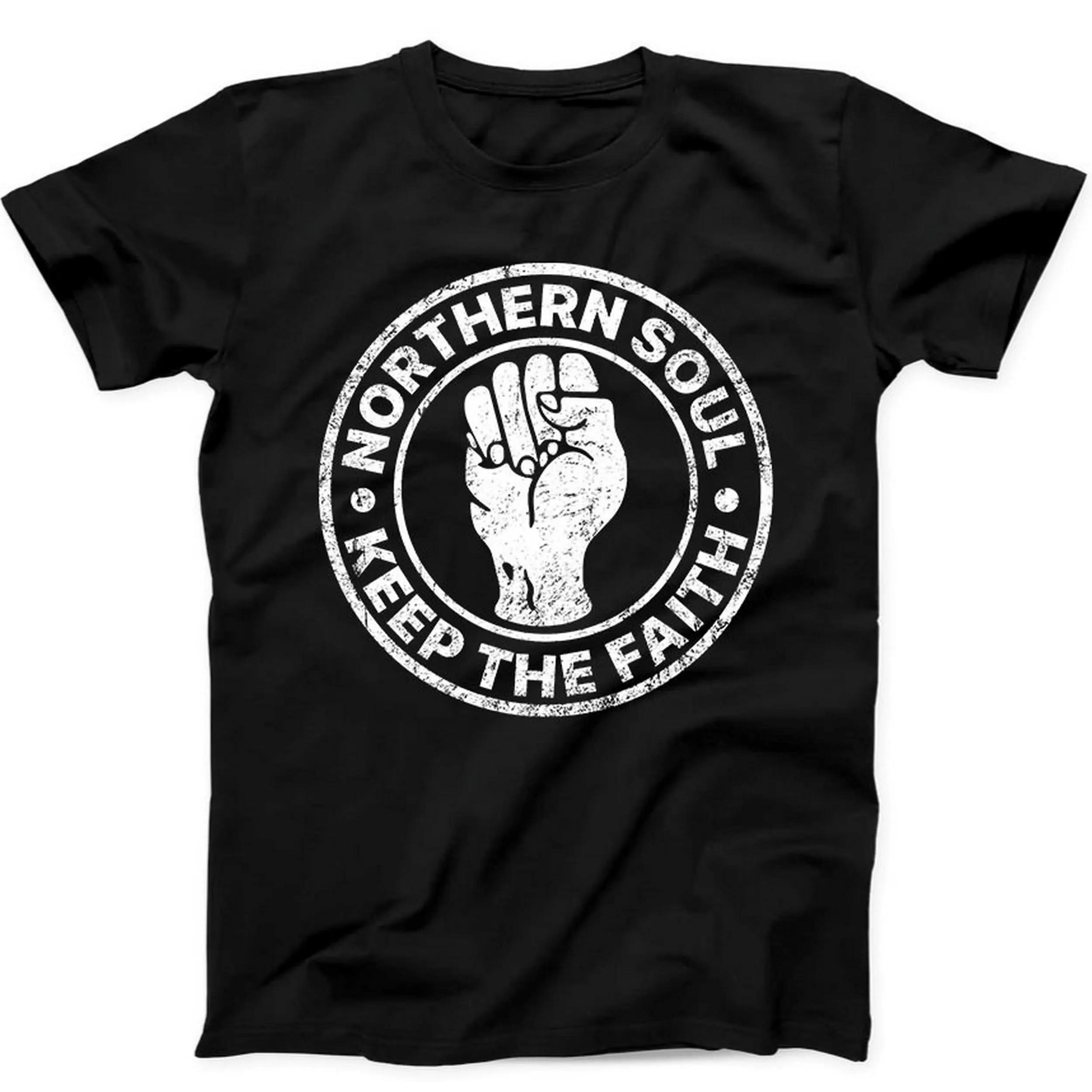 

Northern Soul Keep The Faith Motown Scooter Dance Gift Tee Black T Shirt Summer Mens and Womens Loose and Breathable Tshirt 4XL