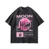 2026 Unisex T Shirts Sailor Moon Anime Print Summer Trendy Oversized Short-sleeved Tee Vintage Washed Harajuku Cotton Clothes Tops