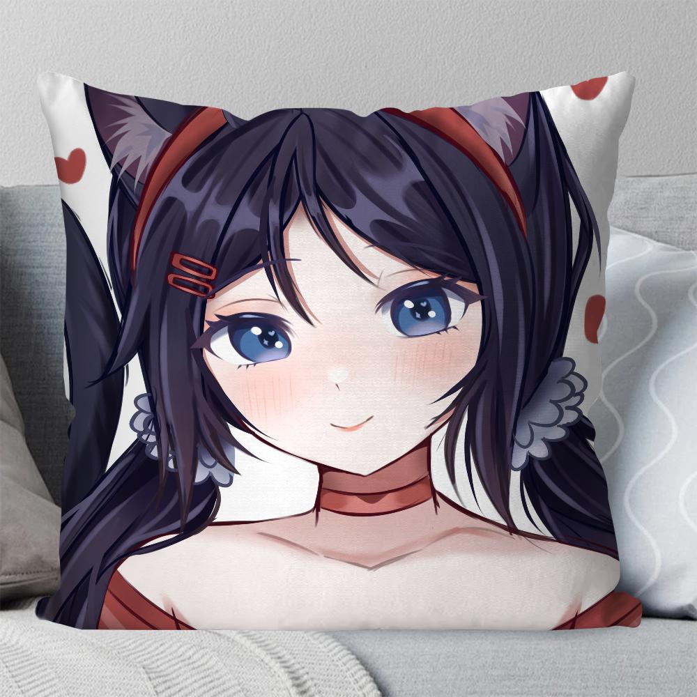 Anime Sleeping Mita Pillow Case Square Pillow Bedroom Sofa Leisure Comfort Cushion Car Living Room Home Decoration 40X40