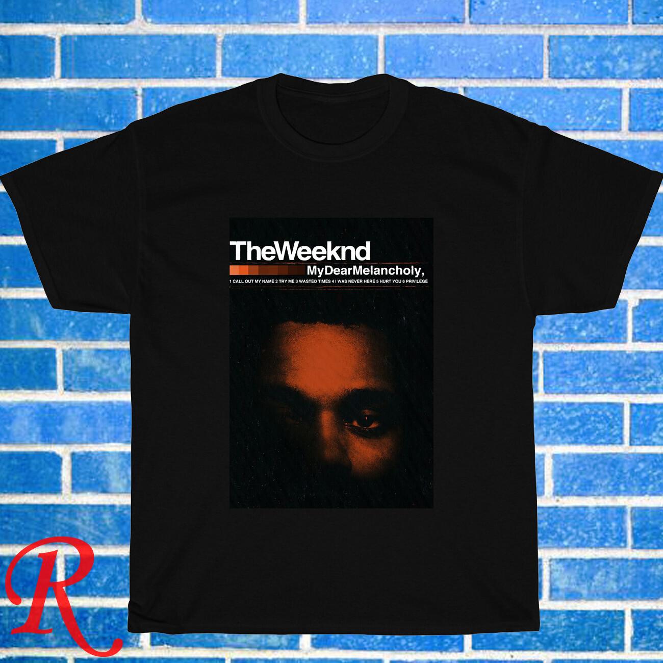 The Weeknd My Dear Melancholy Logo Black/Grey Size S-3XL Unisex T-Shirt XXL