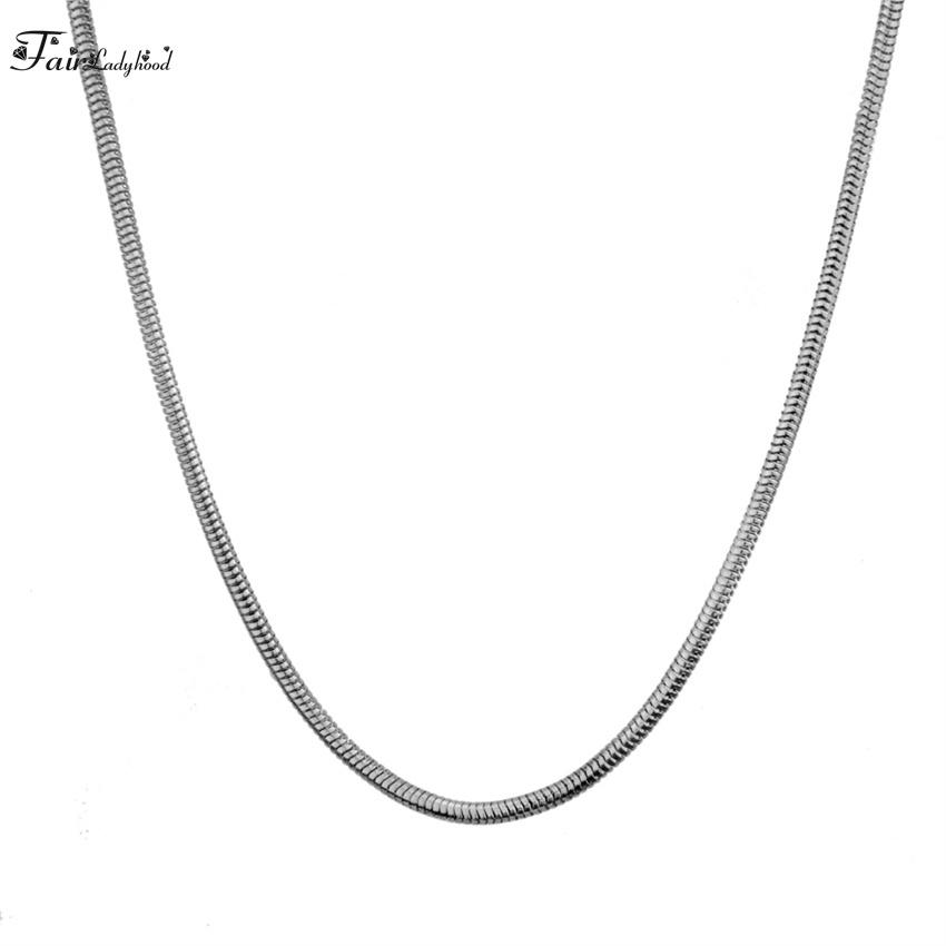 1/1.5/2.4/4mm Waterproof Stainless Steel Sliver Color Necklace High Quality Round Snake Chain Jewelry Accessory for Men Women