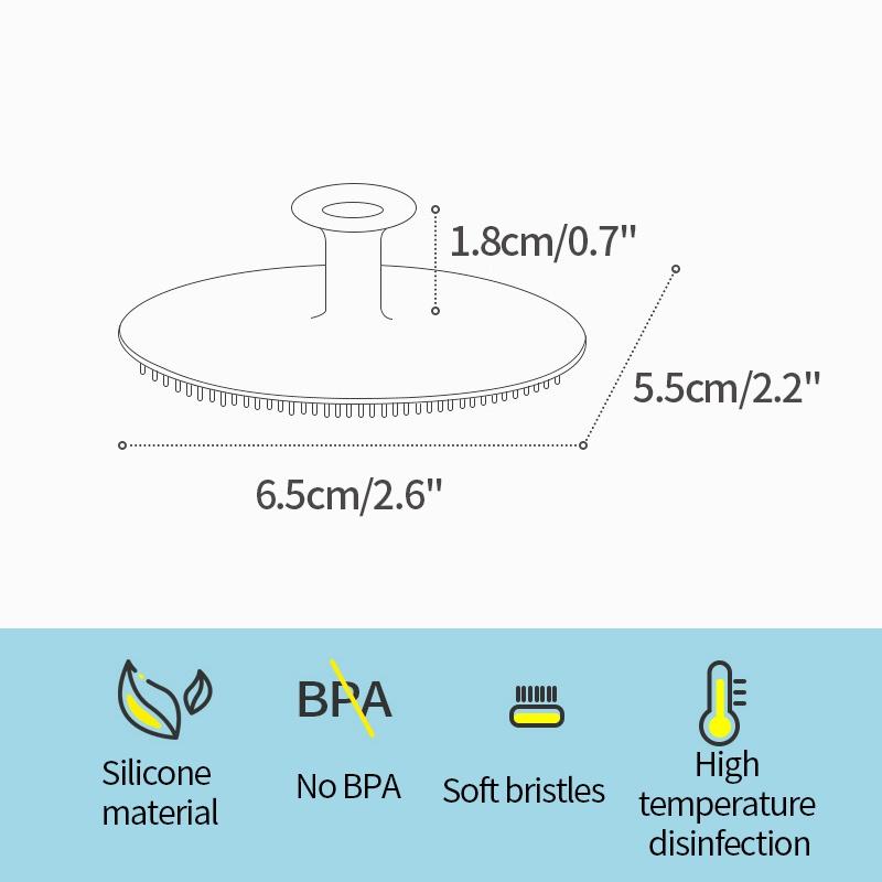 Soft Silicone Massage Brush Bath Head for Babies Hair Washing Leather Comb Newborn Children Hair Care Tools