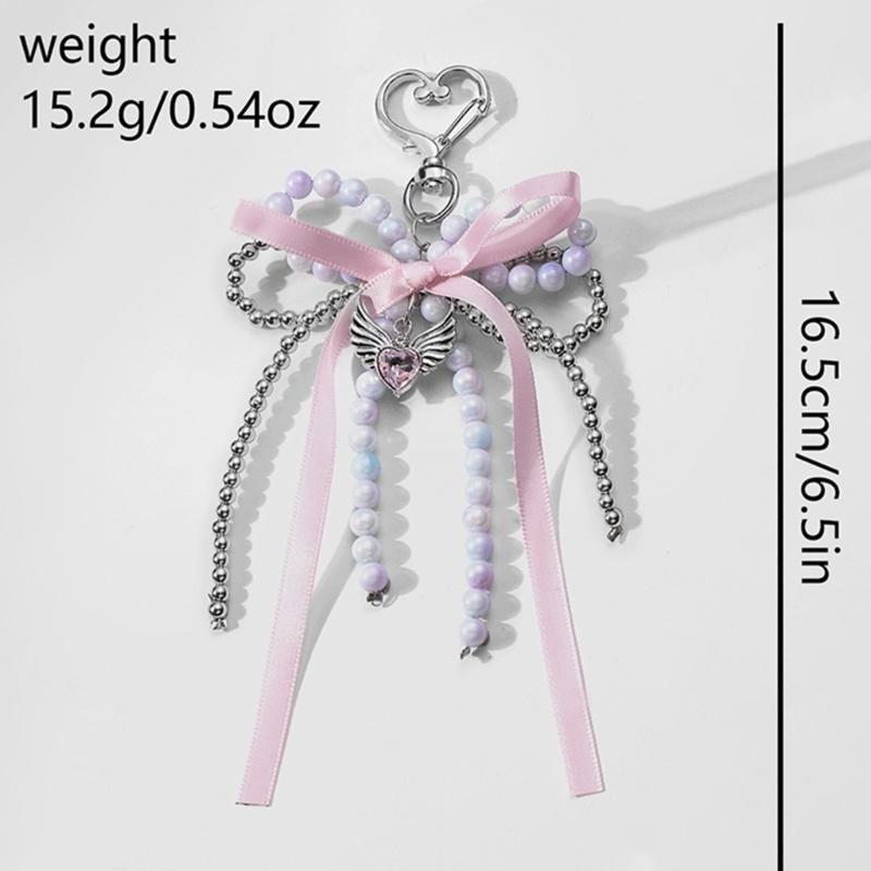 Bowknot Key Ornament Delicate Ribbon Keychain Pendant Aesthetic Key Holder Perfect for Adding a Touch of Elegances
