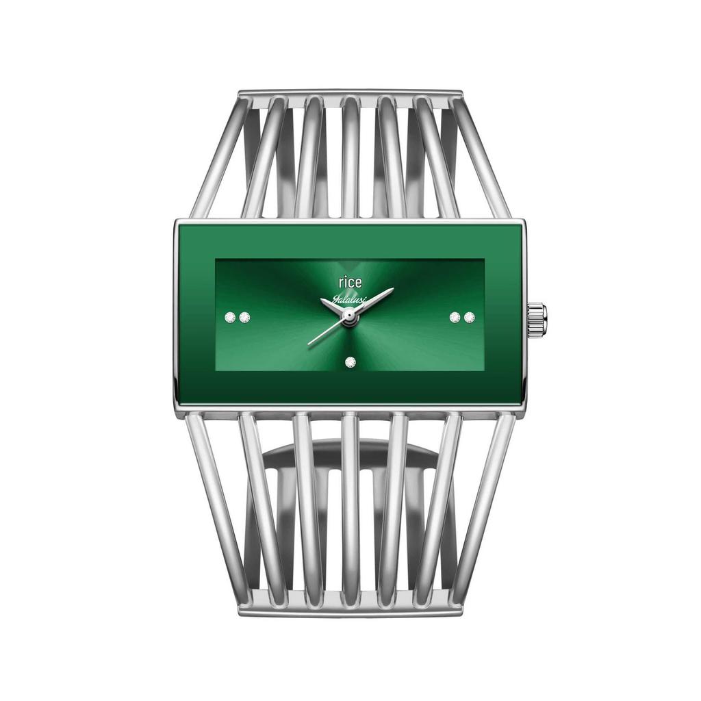 Yalalusi Women's Diamond Bracelet Wristwatch with Cage-style Strap