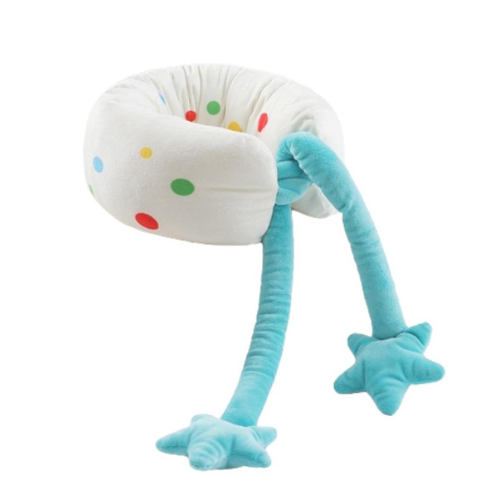 

Регулируемая дорожная подушка для шеи, мультяшный дизайн, подушка для сна в офисе, подушка для поддержки шеи, для использования в офисе синий