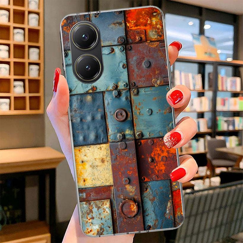 

Vintage Industrial Style Rusty Pattern Phone Case For Xiaomi Poco F7 Ultra X7 X6 X5 Pro M7 Redmi 15C 15 13C 13 12C 12 10C 10 9A Xiaomi Poco X6 Pro