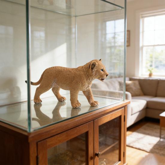 Miniatur Löwenmodell Realistische Wildtier-Figur für Jungen und Mädchen Lernspielzeug Haus Bücherregal Schreibtisch Dekoration Schmuckstück