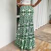 Women's Bohemian Print Midi Skirt for Casual and Beach Wear