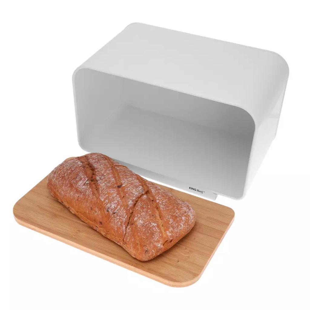 KINGHOFF KH-1072 WHITE BREAD BOX WITH BOARD