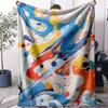 Abstract Paint Swirl Throw Soft Flannel AC Blanket Lightweight Summer Nap Throw Cozy  Blanket for Sofa Bed Travel Home