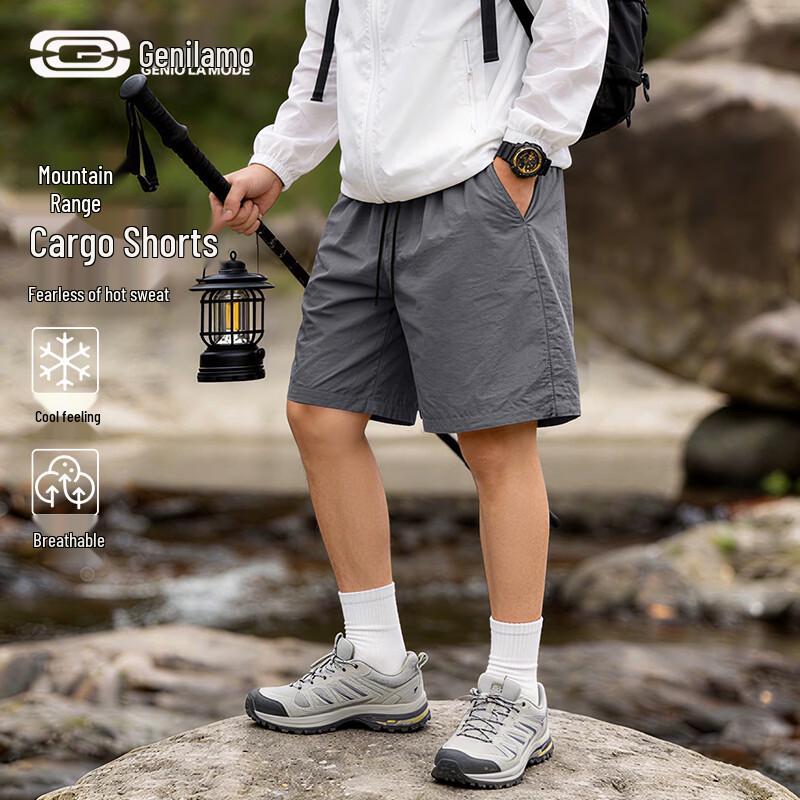 

GENIOLAMODE Men s Cool Breathable Casual Outdoor Shorts M