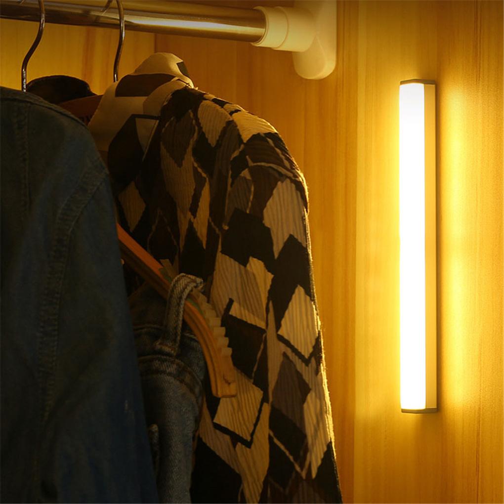 LED Cabinet Light Stripe Sensor USB Charging Lamp Body Induction Night-light Home Cupboard Closet Kitchen Lighting