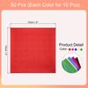 50 Sheets Glitter Origami Paper Metallic Holographic Foil Laser Paper Shiny Square Folding Paper for DIY Gold Green Red Blue