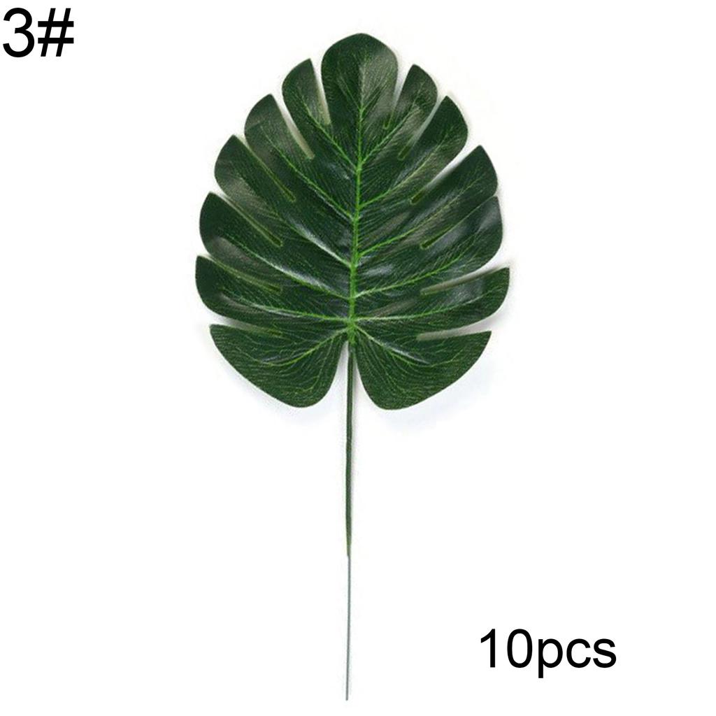 10 ks falošných listov Monstera z umelých rastlín na párty dekoráciu do obývacej izby na stenu